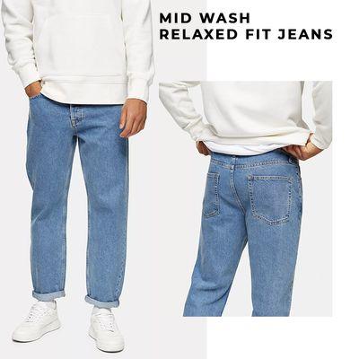 topman mid wash slim tapered