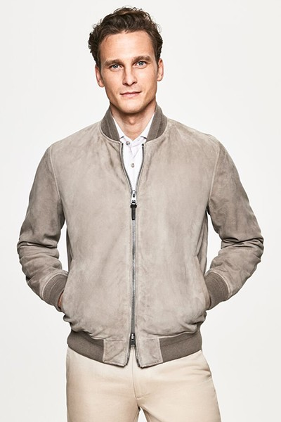 hackett suede bomber jacket