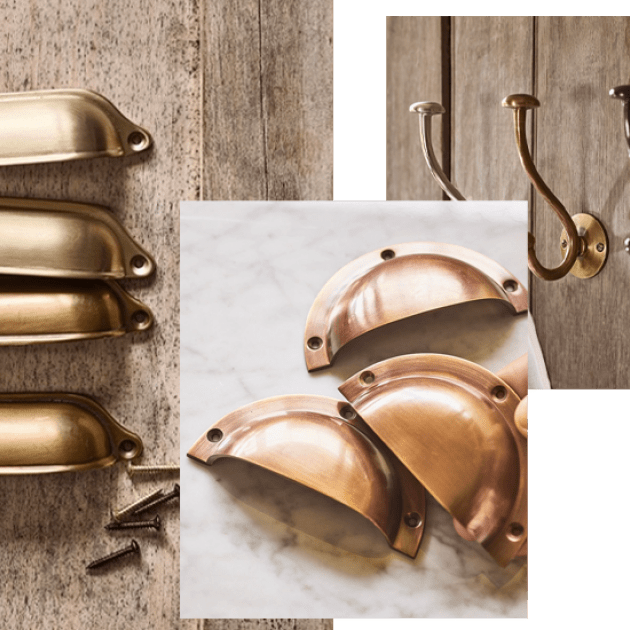 Antique Brass Round Cabinet Knob  Aged Brass Cabinet Knobs – Plank Hardware